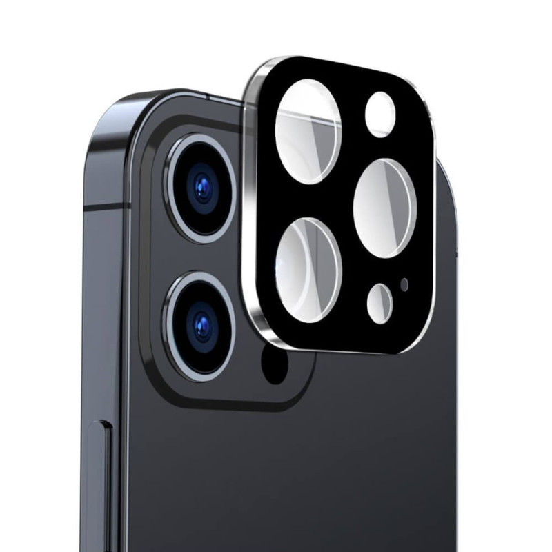 Techsuit iPhone 16 Pro / iPhone 16 Pro Max Camera Protector Αντιχαρακτικό Γυαλί για την Κάμερα - Black