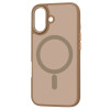 Techsuit iPhone 16 Plus - HaloFrost Series MagSafe - Σκληρή Θήκη με Πλαίσιο Σιλικόνης - Sandstone Brown