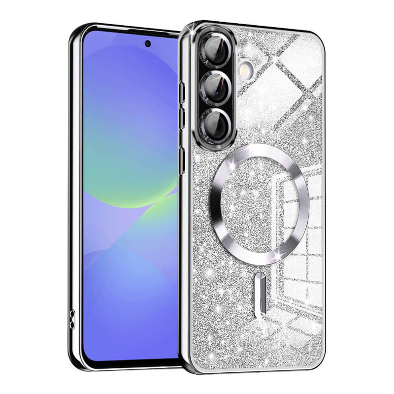 Techsuit Samsung Galaxy A36 5G / A56 5G - Luxury Glitter MagSafe - Θήκη Σιλικόνης - Silver
