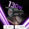 TECH-PROTECT CC04 PD130W Φορτιστής Αυτοκινήτου Γρήγορης Φόρτισης με 2 Θύρες Type-C και 1 Θύρα USB - Black