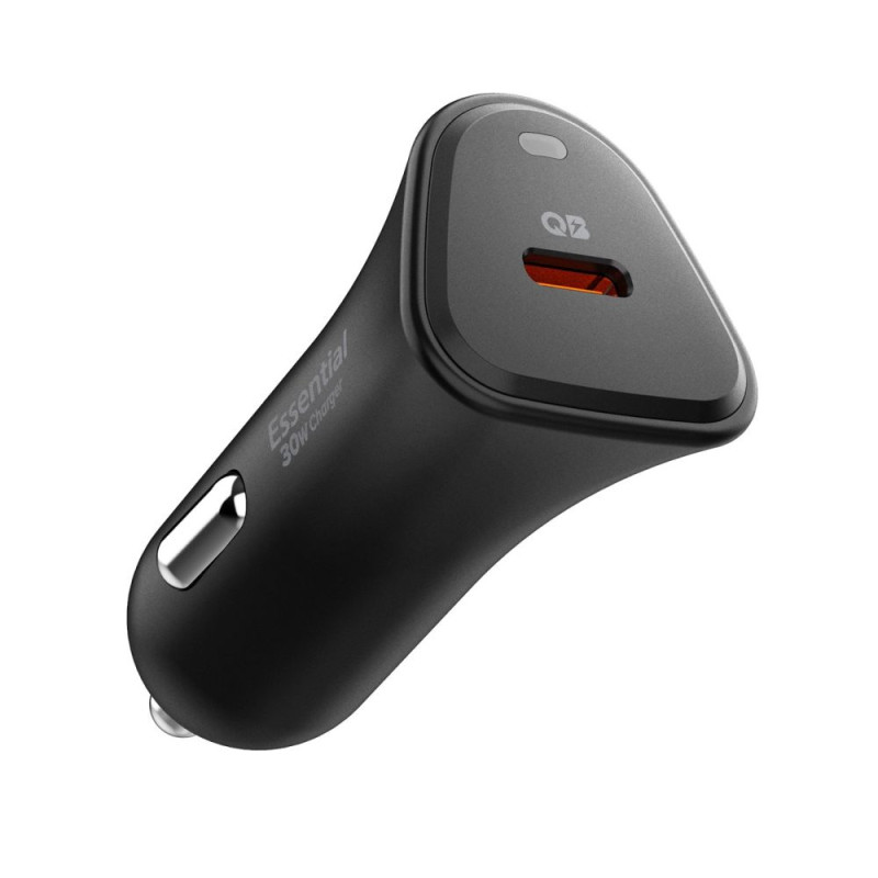 Spigen Essential EV301 Φορτιστής Αυτοκινήτου Γρήγορης Φόρτισης 30W με 1 Θύρα USB-C - Black