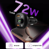 Tech-Protect CC06 FM Transmitter για Αναπαραγωγή Μουσικής / Κλήσεις / Φόρτιση Κινητών στο Αυτοκίνητο PD72W - Black