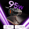 TECH-PROTECT CC03 PD95W Φορτιστής Αυτοκινήτου Γρήγορης Φόρτισης με 1 Θύρα Type-C και 1 Θύρα USB - Black