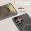 Tech-Protect Samsung Galaxy S25 Ultra MagMat Σκληρή Θήκη με Πλαίσιο Σιλικόνης και MagSafe - Matte Titanium / Ημιδιάφανη