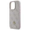 Guess iPhone 16 Pro Max - HC PU 4G Small 4G and Classic - MagSafe Σκληρή Θήκη με Επένδυση από Οικολογικό Δέρμα - Pink - GUHMP16XP4SM4MP