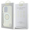 Guess iPhone 16 Pro Max - IML Rhinestones - MagSafe Σκληρή Θήκη με Πλαίσιο Σιλικόνης - White - GUHMP16XPFTDTEH