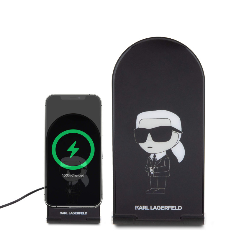 Karl Lagerfeld MagSafe Ikonik 2in1 15W Πτυσσόμενος Ασύρματος Φορτιστής MagSafe - Black Karl Lagerfeld MagSafe Ikonik 2in1 15W Πτυσσόμενος Ασύρματος Φορτιστής MagSafe - Black