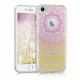 KW iPhone SE 2022 / SE 2020 / 7 / 8 Θήκη Σιλικόνης TPU Design Indian Sun - Pink / Yellow - Διάφανη - 39466.14
