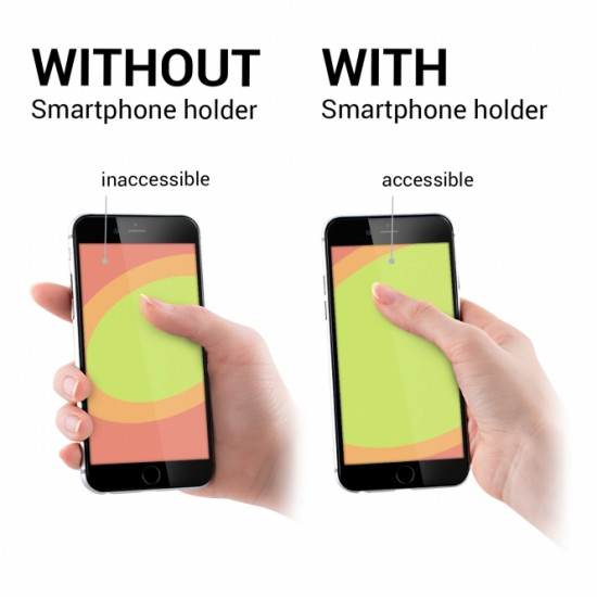 KW Finger Holder for Smartphones / iPhones - Gold - 35411.21 - Αξεσουάρ για Εύκολο Κράτημα με Ένα Χέρι