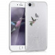 KW iPhone SE 2022 / SE 2020 / 7 / 8 Θήκη Σιλικόνης TPU Design Hummingbird Flower - White / Green - Διάφανη - 39466.31
