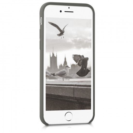 KW iPhone SE 2022 / SE 2020 / 7 / 8 Θήκη Σιλικόνης Rubber TPU - Olive Green Matte - 40225.101