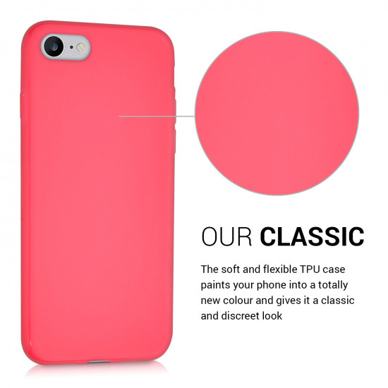 KW iPhone SE 2022 / SE 2020 / 7 / 8 Θήκη Σιλικόνης TPU - Pink Matt - 39458.08