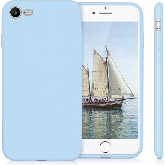 KW iPhone SE 2022 / SE 2020 / 7 / 8 Θήκη Σιλικόνης TPU - Light Blue Matt - 39458.23