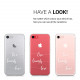 KW iPhone SE 2022 / SE 2020 / 7 / 8 Θήκη Σιλικόνης TPU Design Live Laugh Love - White - Διάφανη - 41448.15