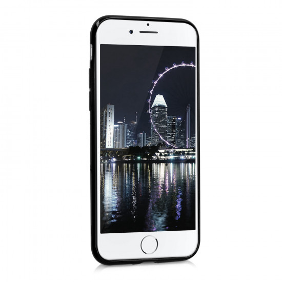 KW iPhone SE 2022 / SE 2020 / 7 / 8 Θήκη Σιλικόνης TPU - Black Matt - 39458.01