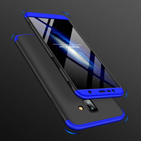 GKK Samsung Galaxy J6 Plus 2018 Θήκη 360 Full Body - Black / Blue