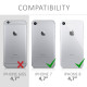 KW iPhone SE 2022 / SE 2020 / 7 / 8 Θήκη Σιλικόνης TPU Design Triangular Shapes - Beige / Rose Gold / White - 46227.03