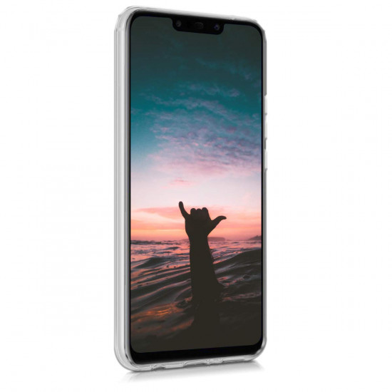 KW Huawei Mate 20 Lite Θήκη Σιλικόνης TPU Design Shaka Sign - Black - Διάφανη - 46200.12