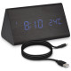 Kwmobile Digital Alarm LED Clock - Ψηφιακό Επιτραπέζιο Ρολόι και Ξυπνητήρι - Black - Blue LED - 40795