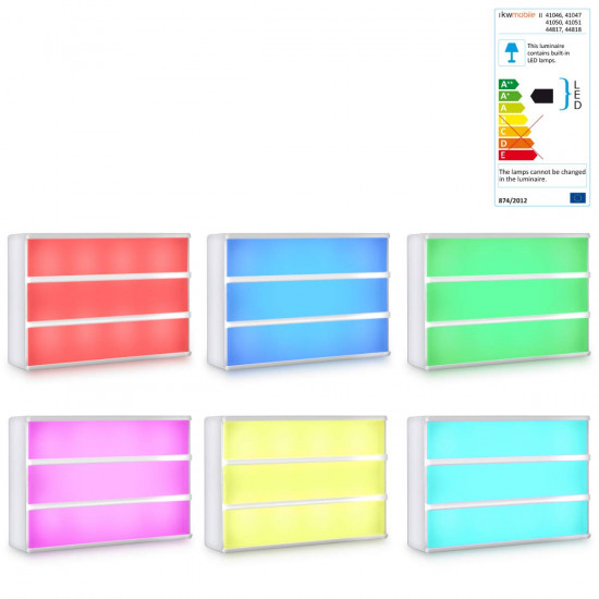 KW A5 Cinema Lightbox Πίνακας Μηνυμάτων LightBox με Φωτισμό LED RGB που αλλάζει χρώματα και 126 Γράμματα - White / Black - 44817.02.01