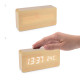Kwmobile Digital Alarm LED Clock - Ψηφιακό Επιτραπέζιο Ρολόι και Ξυπνητήρι - Wooden Design - White LED - 38876