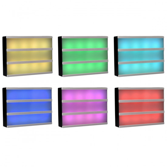 KW A4 Cinema Lightbox Πίνακας Μηνυμάτων LightBox με Φωτισμό LED RGB και 256 Γράμματα - Multicolor - 46221.01