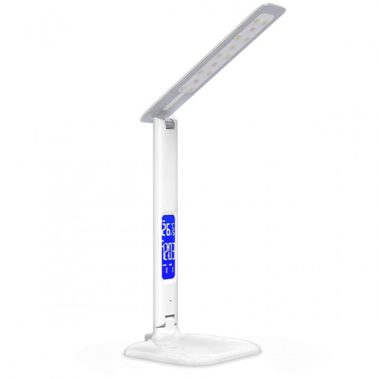 KW LED Desk Lamp with LCD Display Επιτραπέζιο Φωτιστικό με Οθόνη LCD - White - 38894.02