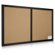 Navaris Combo Board with Chalk and Cork Boards - Διπλός Πίνακας Ανακοινώσεων με Μαγνητικό Μαυροπίνακα και Πίνακα από Φελλό - Brown - Black - 43226