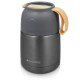 Navaris Vacuum Insulated Food Jar Θερμός από Ανοξείδωτο Ατσάλι με Καπάκι-Δοχείο Για Φαγητό - 450ml - Dark Gray - 47325.1.19