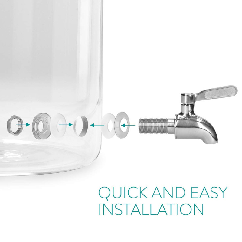 Navaris Glass Beverage Drink Dispenser Γυάλινος Διανεμητής Ποτού με Ξύλινη Βάση - 5L - Clear - 46785.02 Navaris Glass Beverage Drink Dispenser Γυάλινος Διανεμητής Ποτού με Ξύλινη Βάση - 5L - Clear - 46785.02