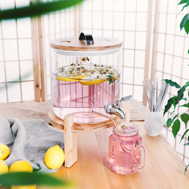 Navaris Glass Beverage Drink Dispenser Γυάλινος Διανεμητής Ποτού με Ξύλινη Βάση - 5L - Clear - 46785.02 Navaris Glass Beverage Drink Dispenser Γυάλινος Διανεμητής Ποτού με Ξύλινη Βάση - 5L - Clear - 46785.02