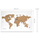 Navaris Magnetic Notice Memo Board 60 x 40 cm - Μαγνητικός Πίνακας με Scratch off Χάρτη - Design World Map - White - 46332.01