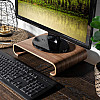 Navaris Computer Monitor Wood Stand - Βάση Στήριξης Οθόνης από Ξύλο - Walnut Brown - 45835.05