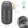 Navaris Vacuum Insulated Food Jar Θερμός από Ανοξείδωτο Ατσάλι με Καπάκι-Δοχείο Για Φαγητό - 650ml - Dark Gray - 47325.2.19